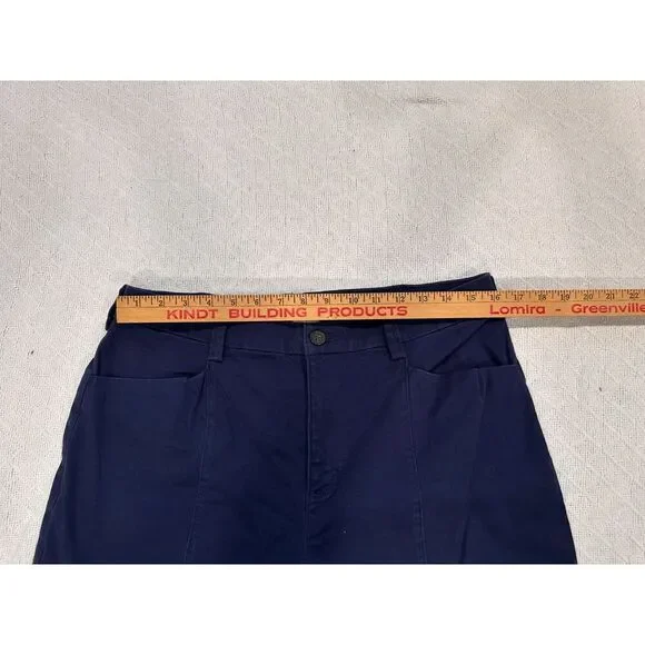 Duluth Trading Co. Navy Wide Legged Cropped Pants Size 14 - Picture 5 of 5